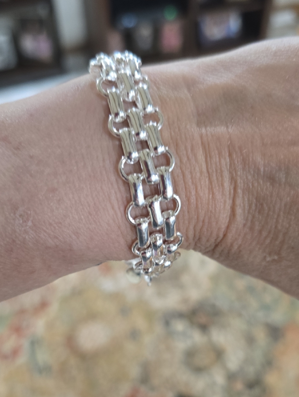 Sterling Silver Linked Chain Bracelet
